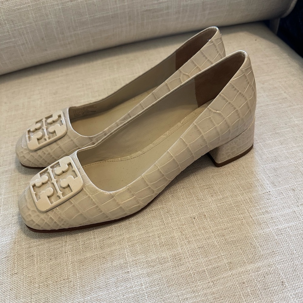 Tory Burch Georgia Pump croco embossed